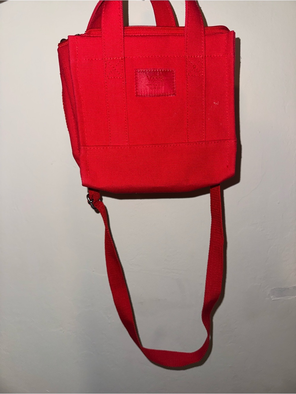 Vans Red Canvas Mini Crossbody Tote